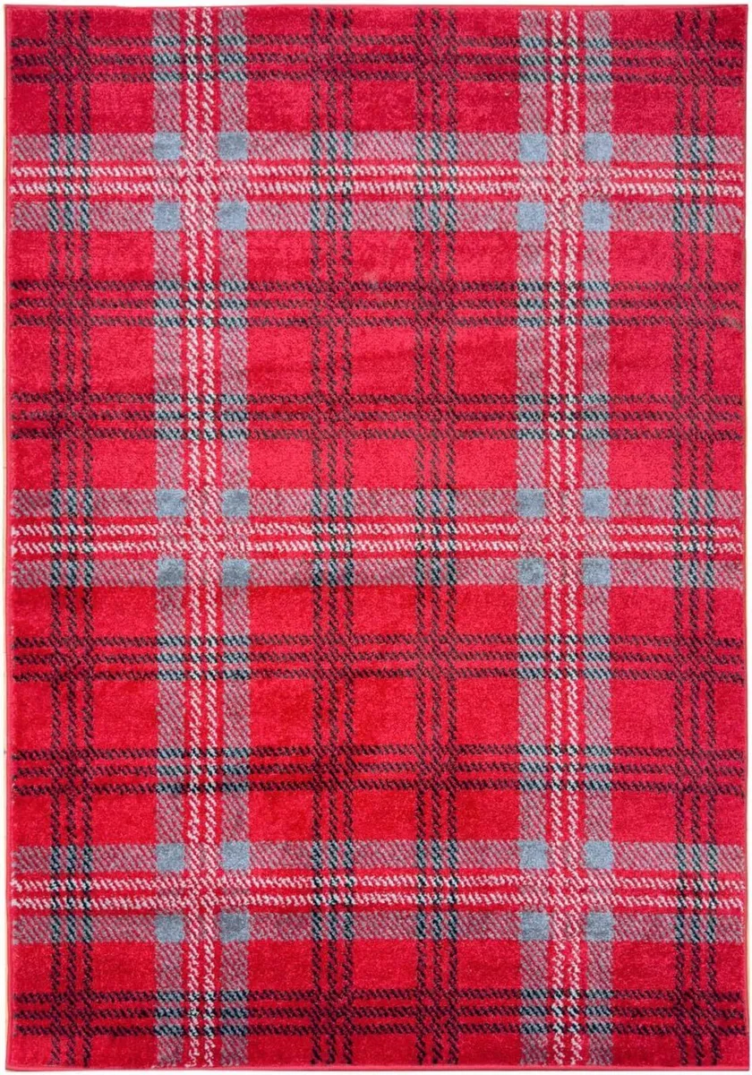 Classic Tartan Check Area Rug for Living Room - Image 1