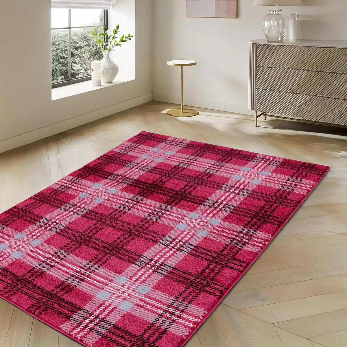 Classic Tartan Check Area Rug for Living Room - Image 2