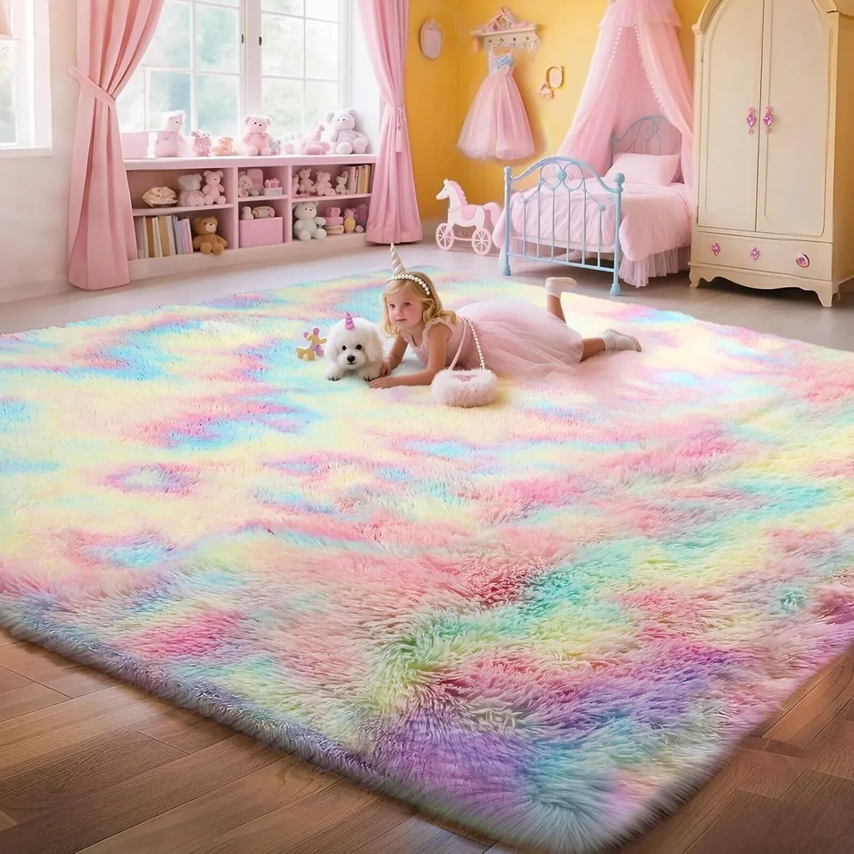 Area Rugs Living Room Rug - 120 x180cm Fluffy - Image 1