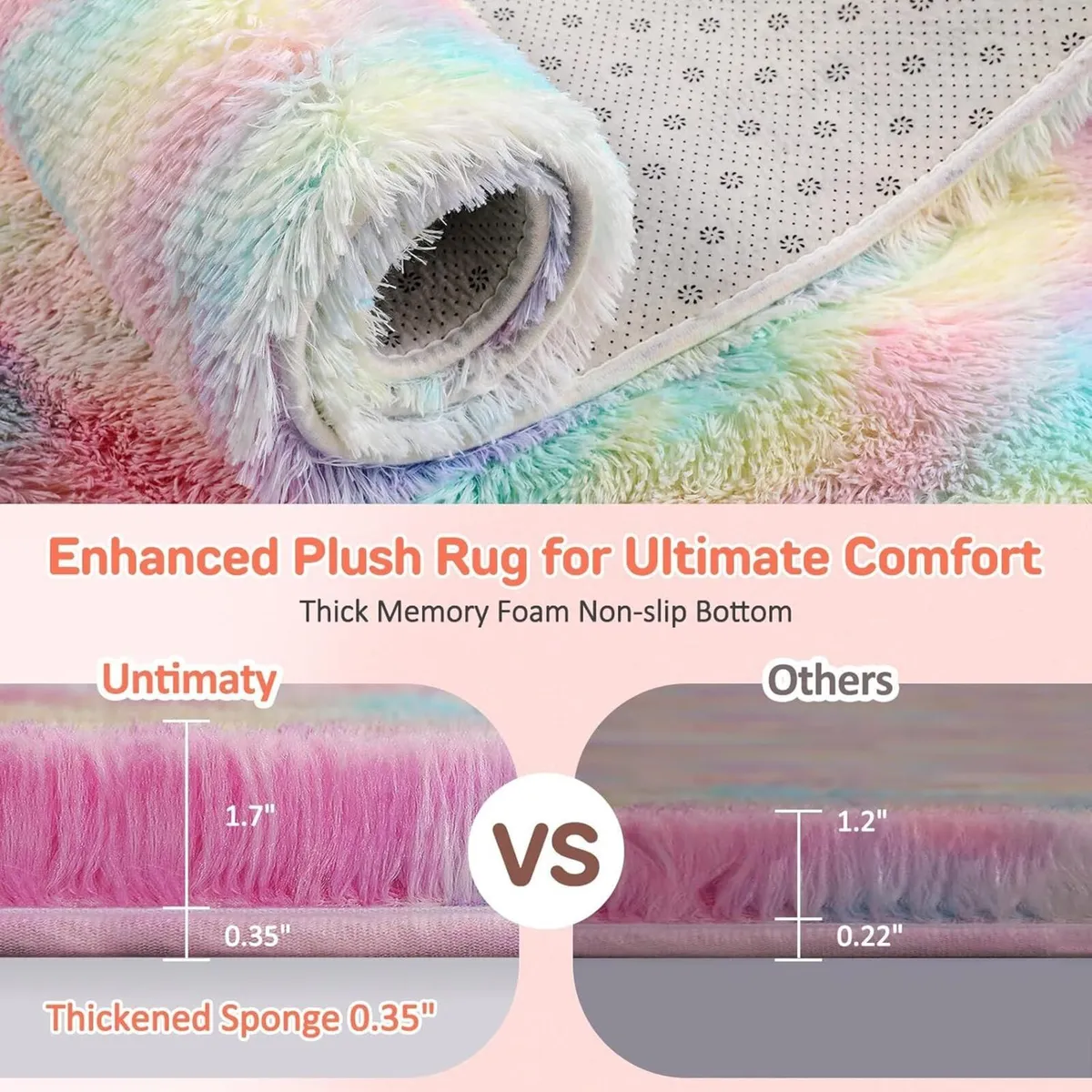 Area Rugs Living Room Rug - 120 x180cm Fluffy - Image 4