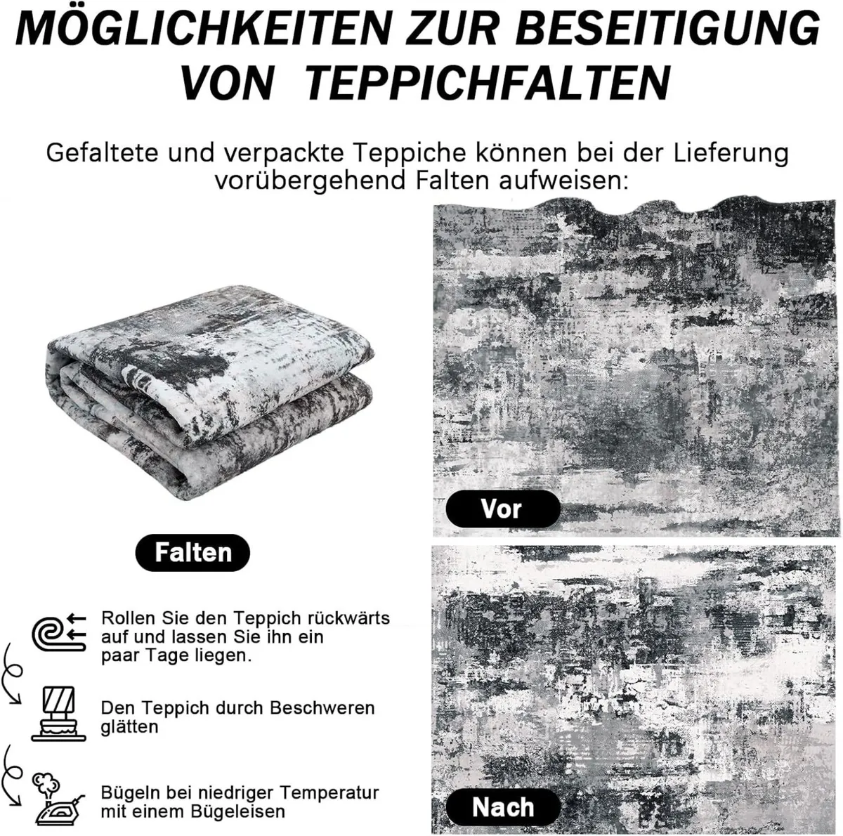 Washable Living Room Rug Modern Short Pile Large - Image 3