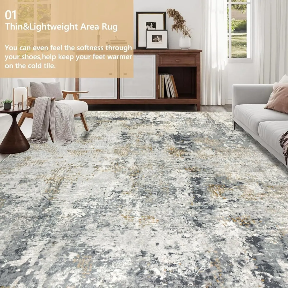 240x340cm Large Modern Abstract Rugs Living Room - Image 2