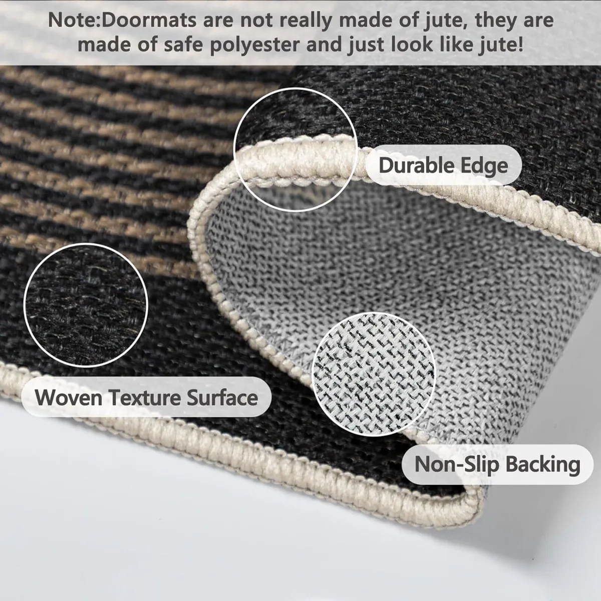 Rug Runner Hallway 80 x 300 cm Jute Look Kitchen - Image 3