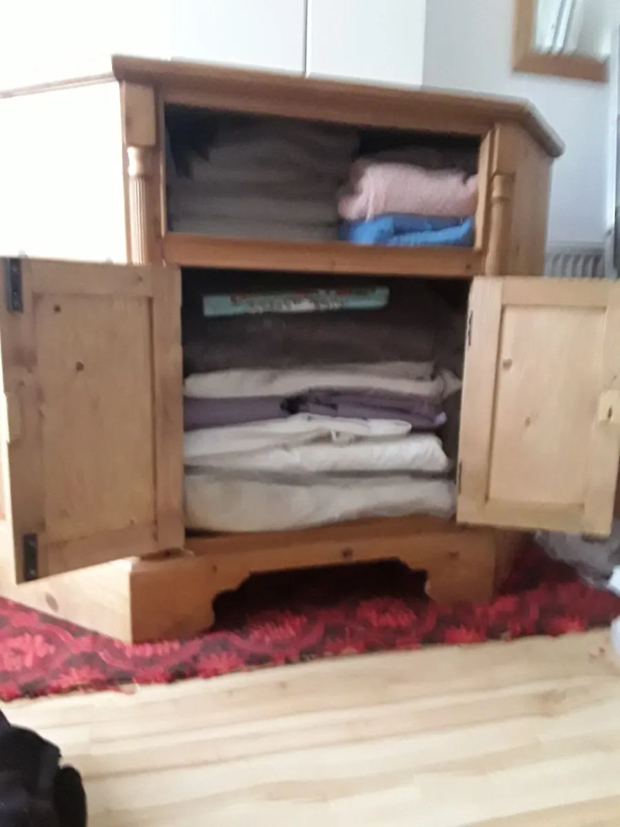 Large sturdy solid pine unit holds the multitude - Image 4