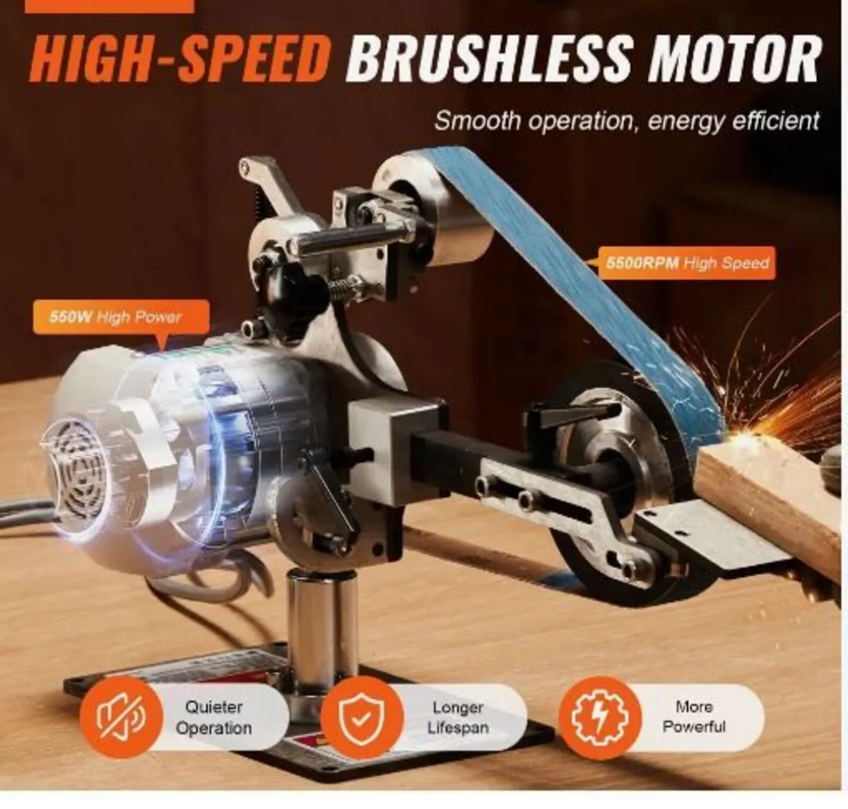 Belt Grinder Sander, 30 x 1-Inch Variable Speed - Image 1