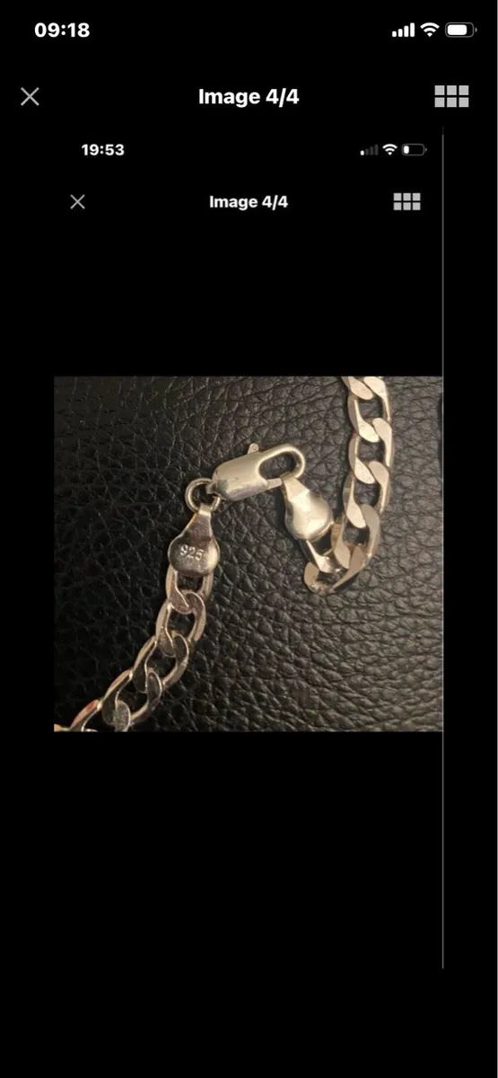 Large ‘F’ Initial on Silver Chain - Image 4