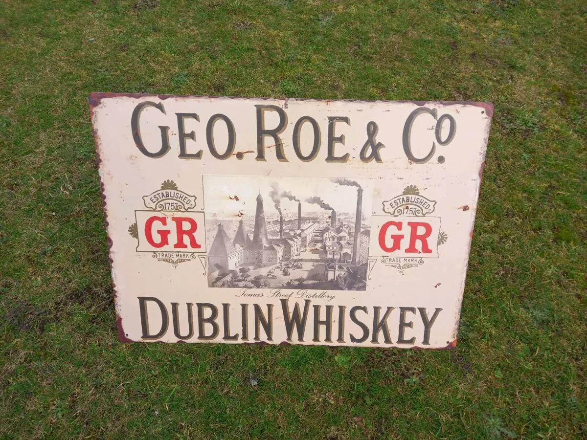Geo Roe & Co Large Tin Sign - Image 1