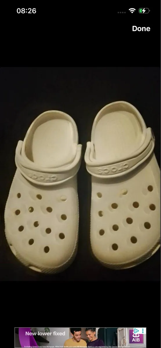 Men’s white crocs - Image 1