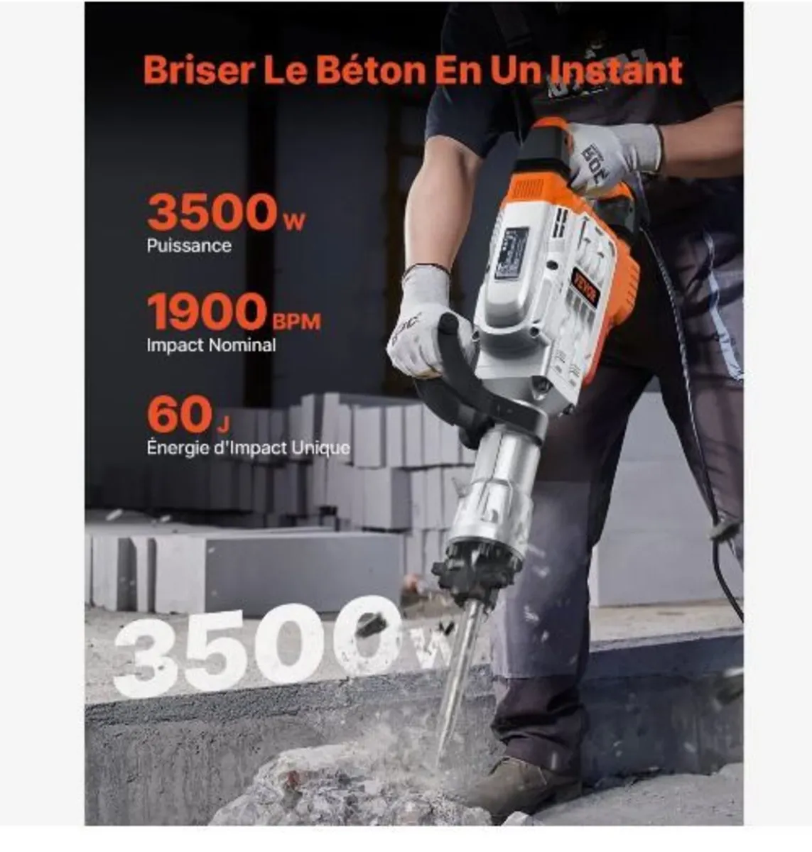 Demolition Jack Hammer, 3500W - Image 2