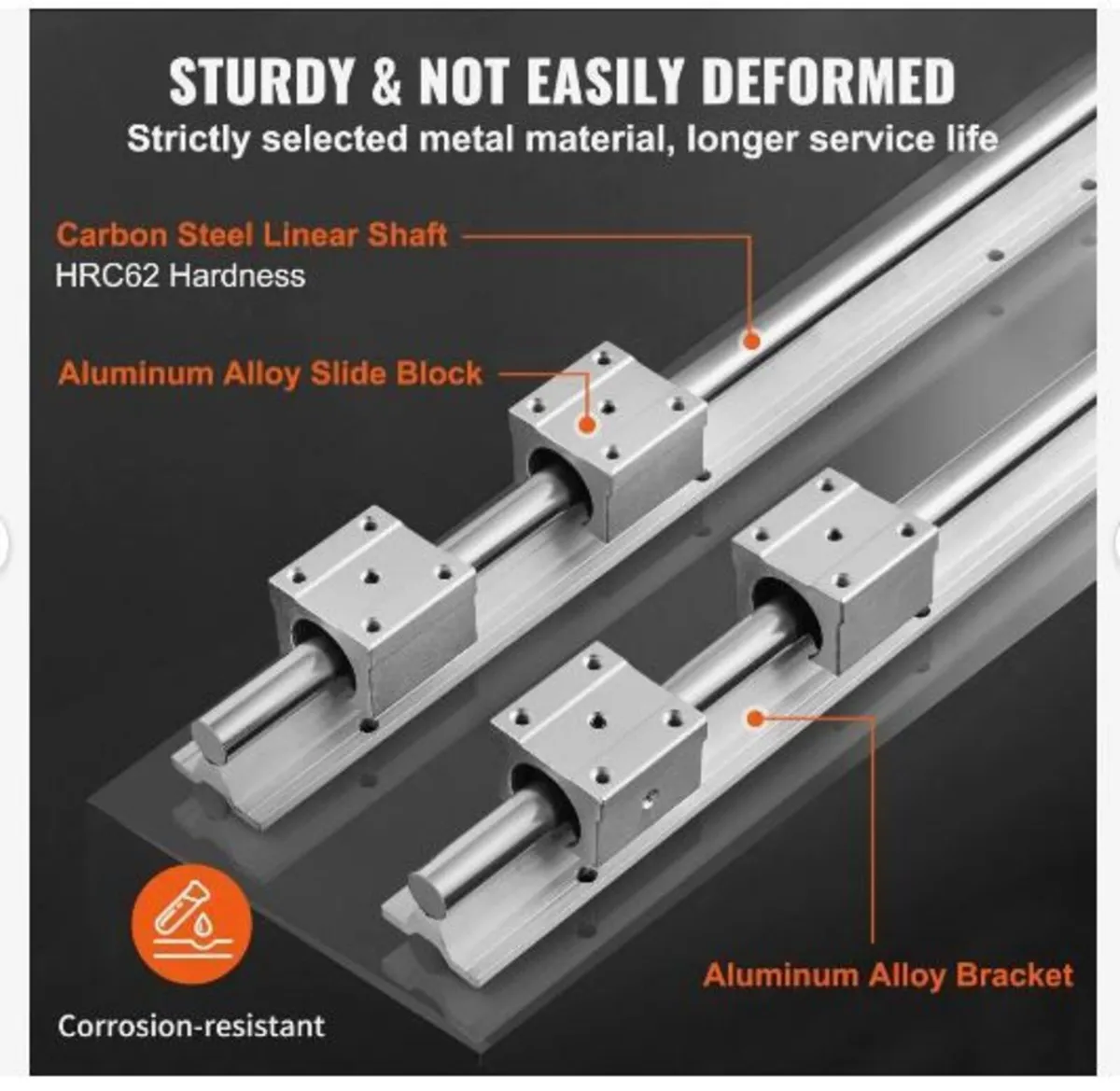 Linear Guide Rail Set, SBR20 1500mm - Image 1