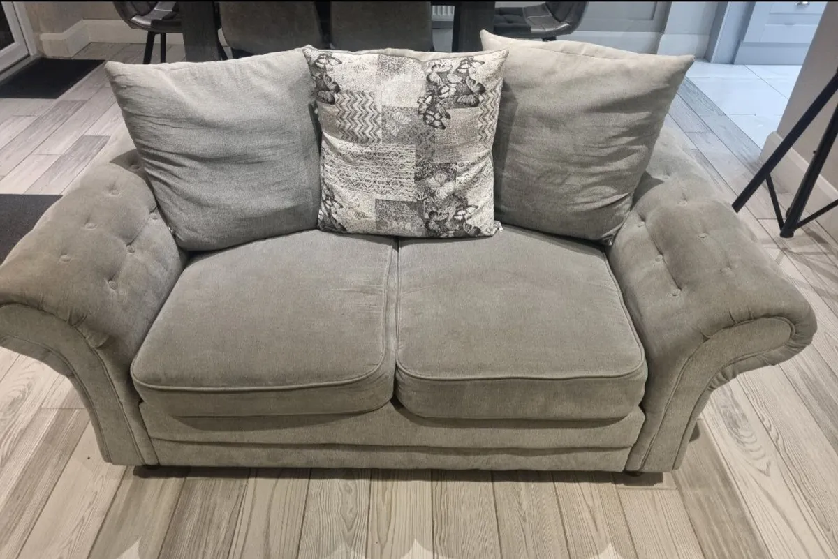 Grey 3 & 2 seater Sofa - Image 2