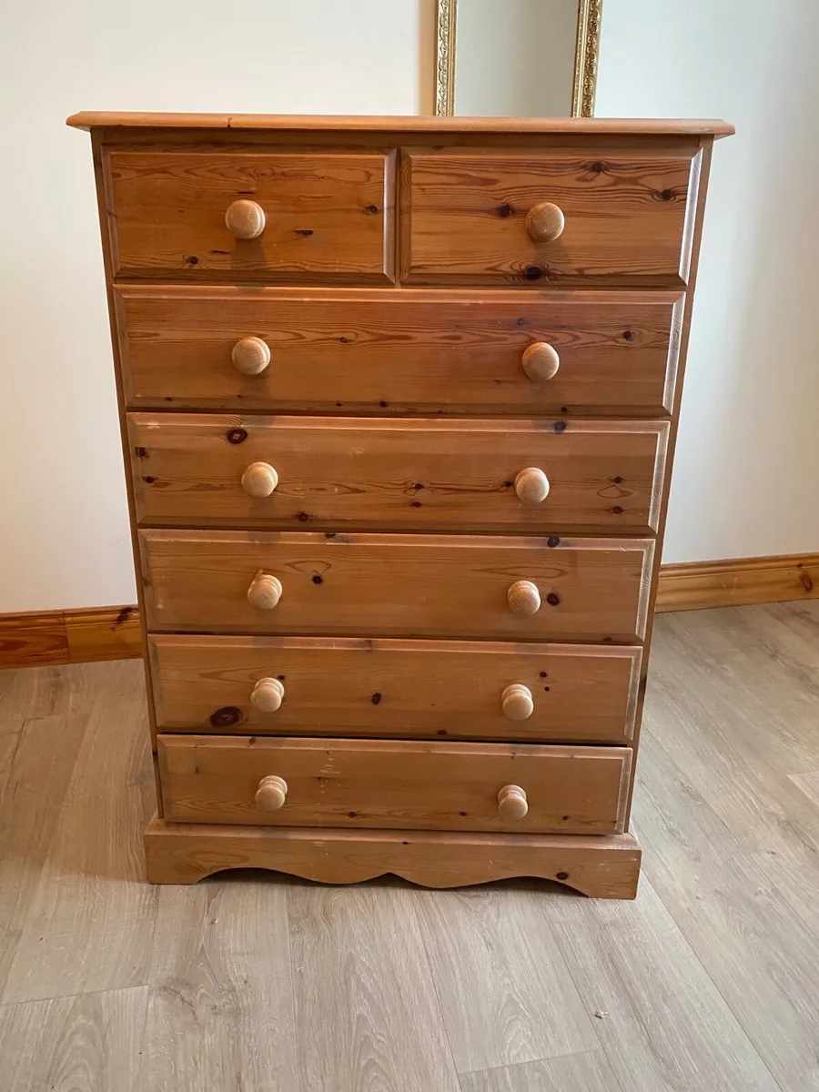 Solid Pine Chest of Drawers - Image 1