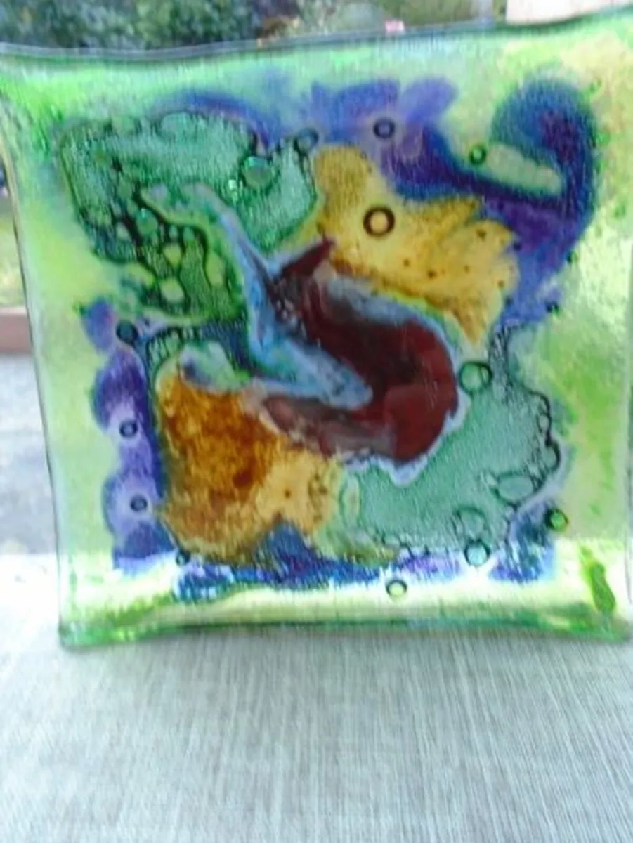 Coloured glass, Trinket dish, Home decor - Image 1