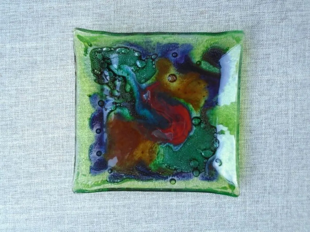 Coloured glass, Trinket dish, Home decor - Image 3