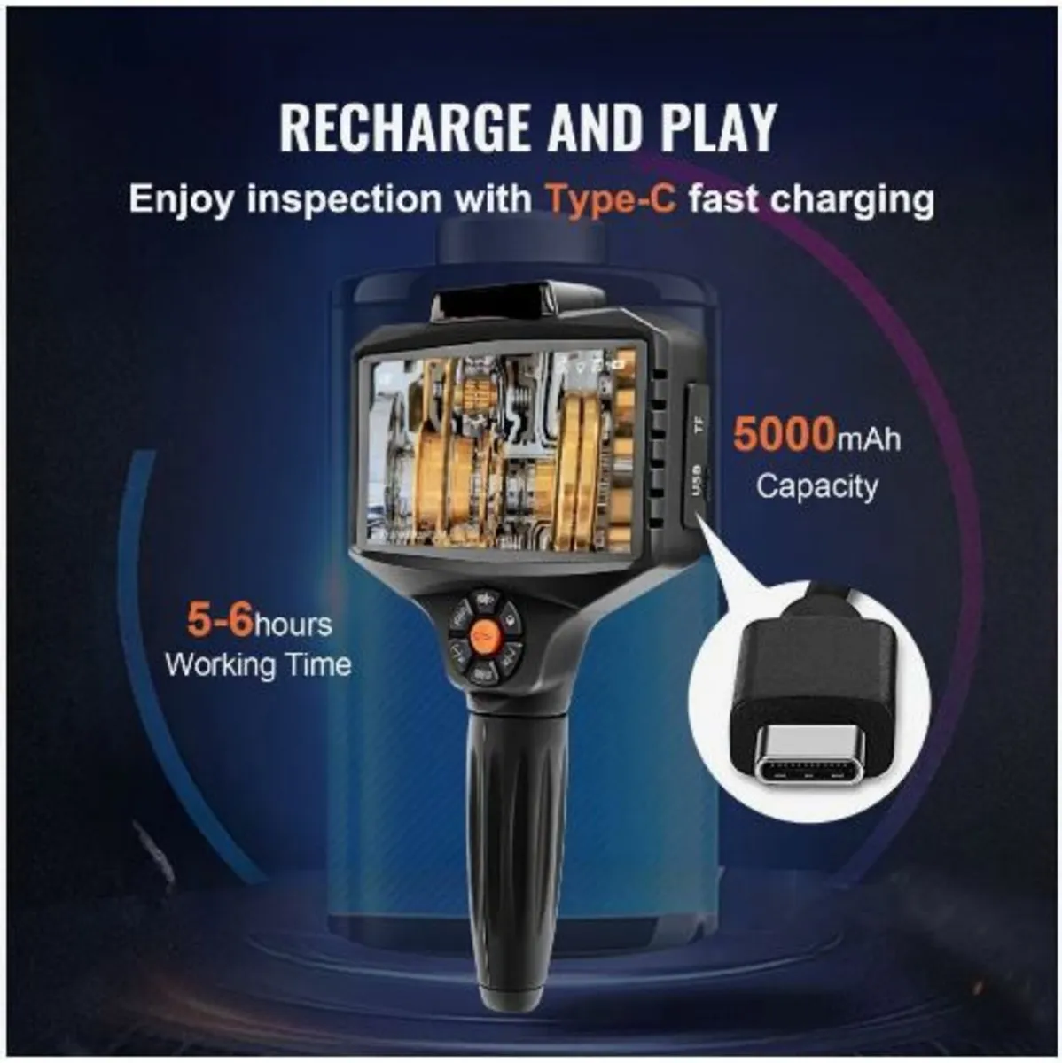 Triple Lens Inspection Camera with Light, 12.7cm - Image 4