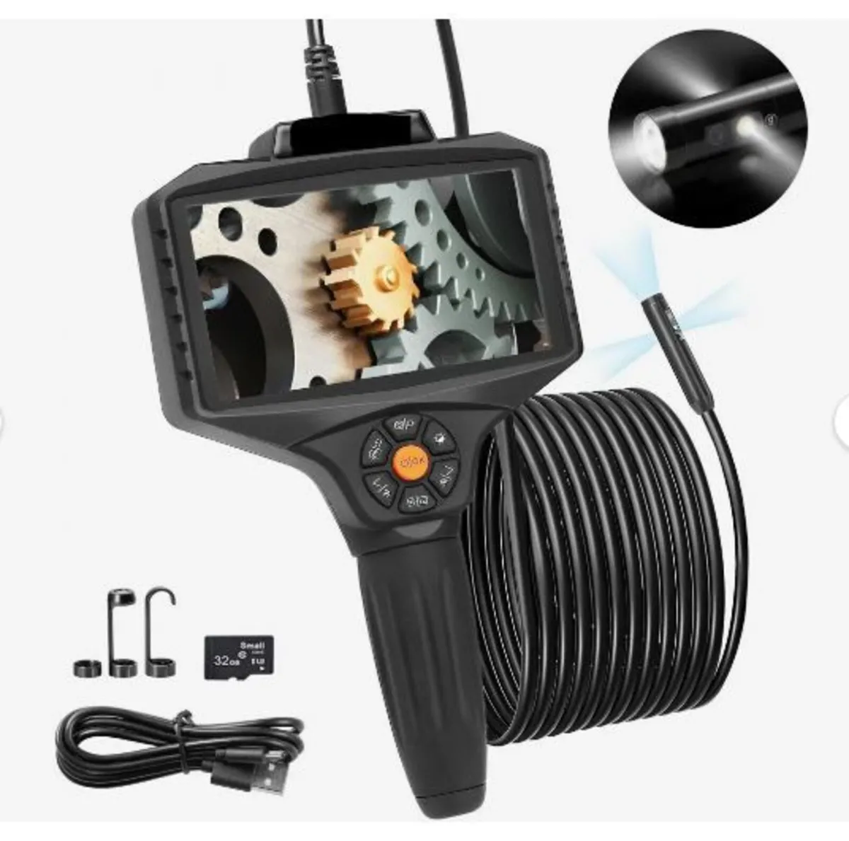 Triple Lens Inspection Camera with Light, 12.7cm - Image 1