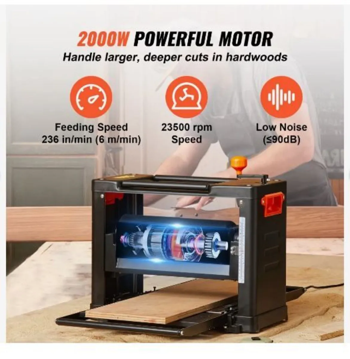 Thickness Planer, Two Speed, 33 cm - Image 2