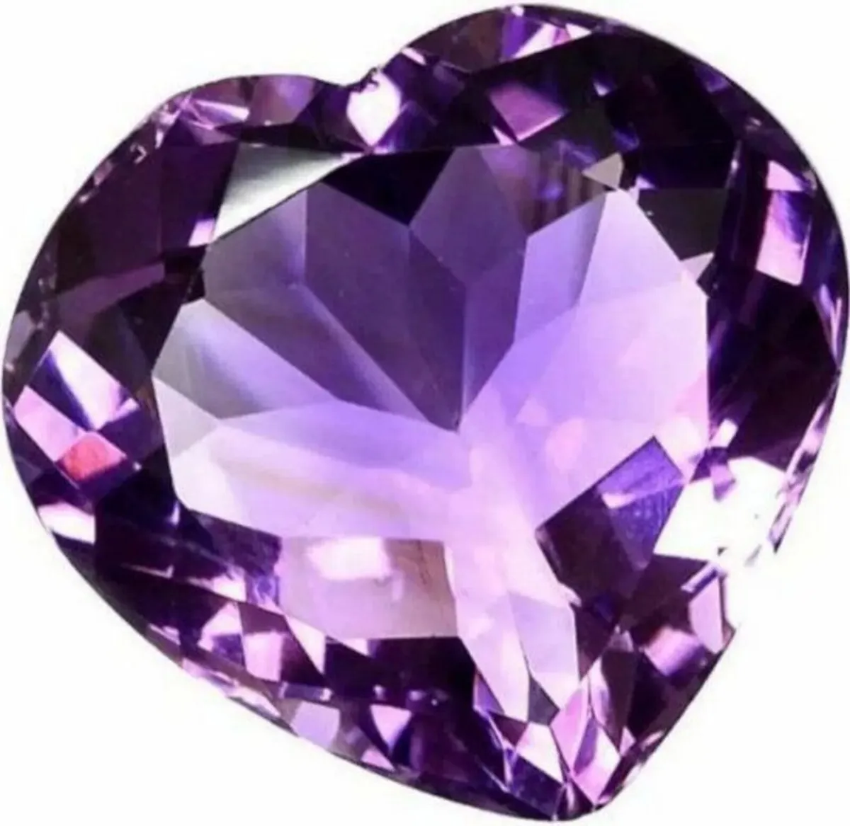 Vintage Authentic Heart Shape Natural Amethyst - Image 2