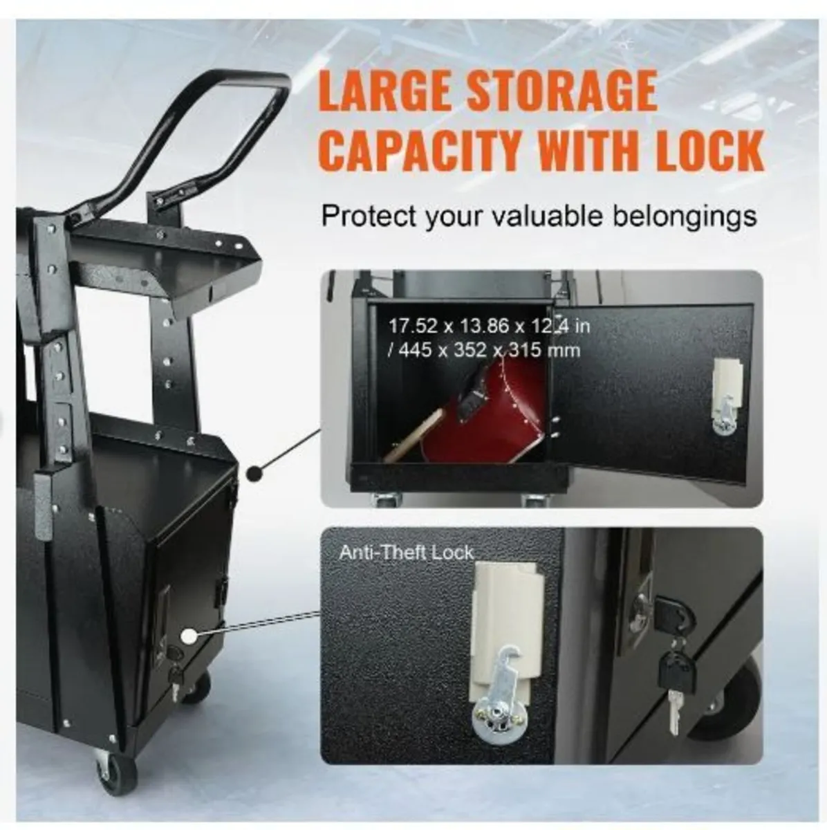 Welding Cart, 2-Tier Heavy Duty Welder Cart - Image 2