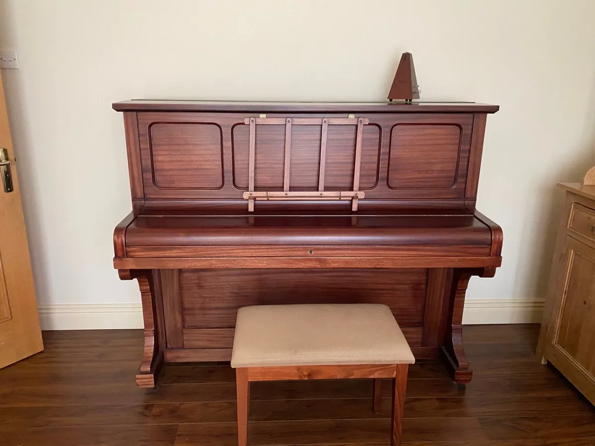 Upright Piano with Piano Stool - Image 1