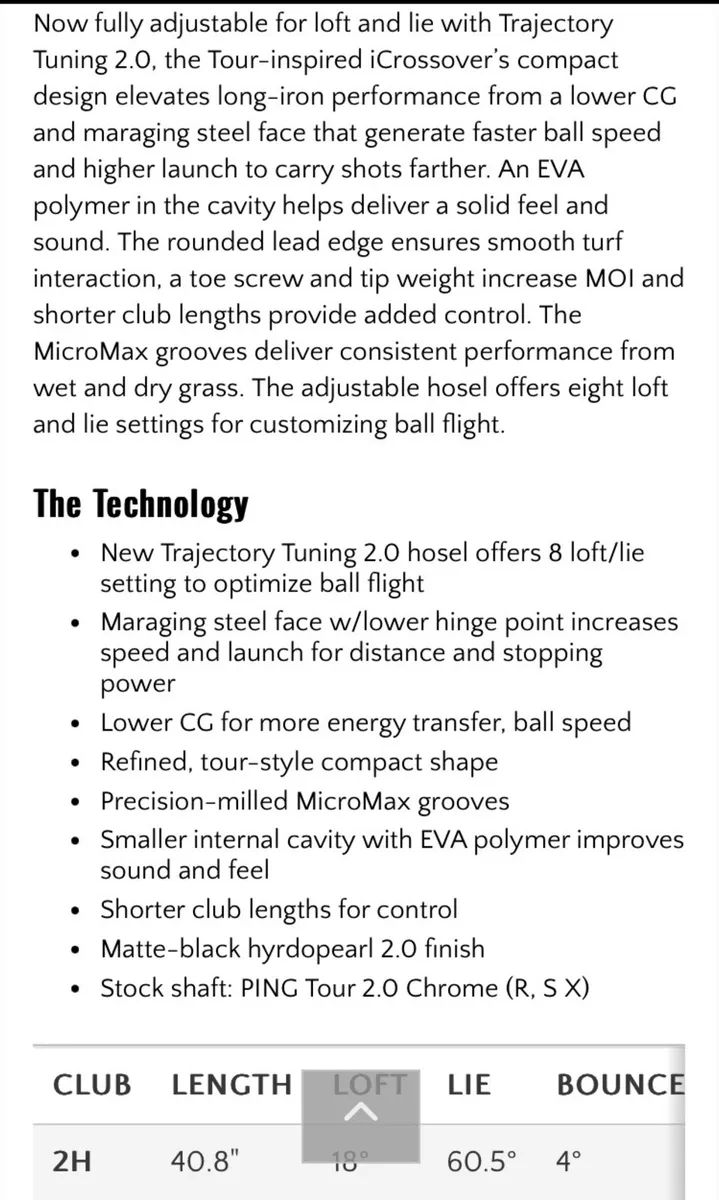 New Ping i Crossover (2) Iron ( Final Price ) - Image 2