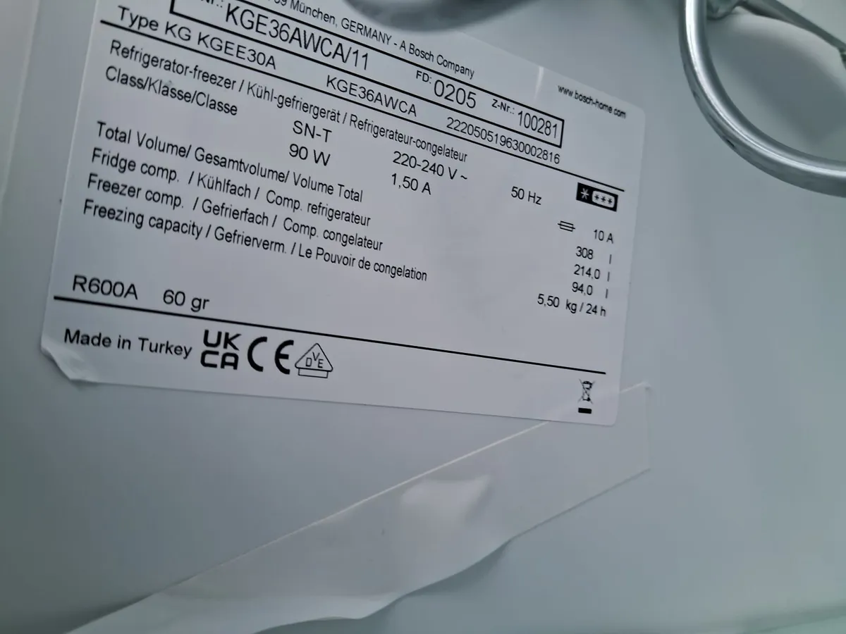 0874085106EX DISPLAY BRAND NEW FRIDGE AND FREEZER - Image 3