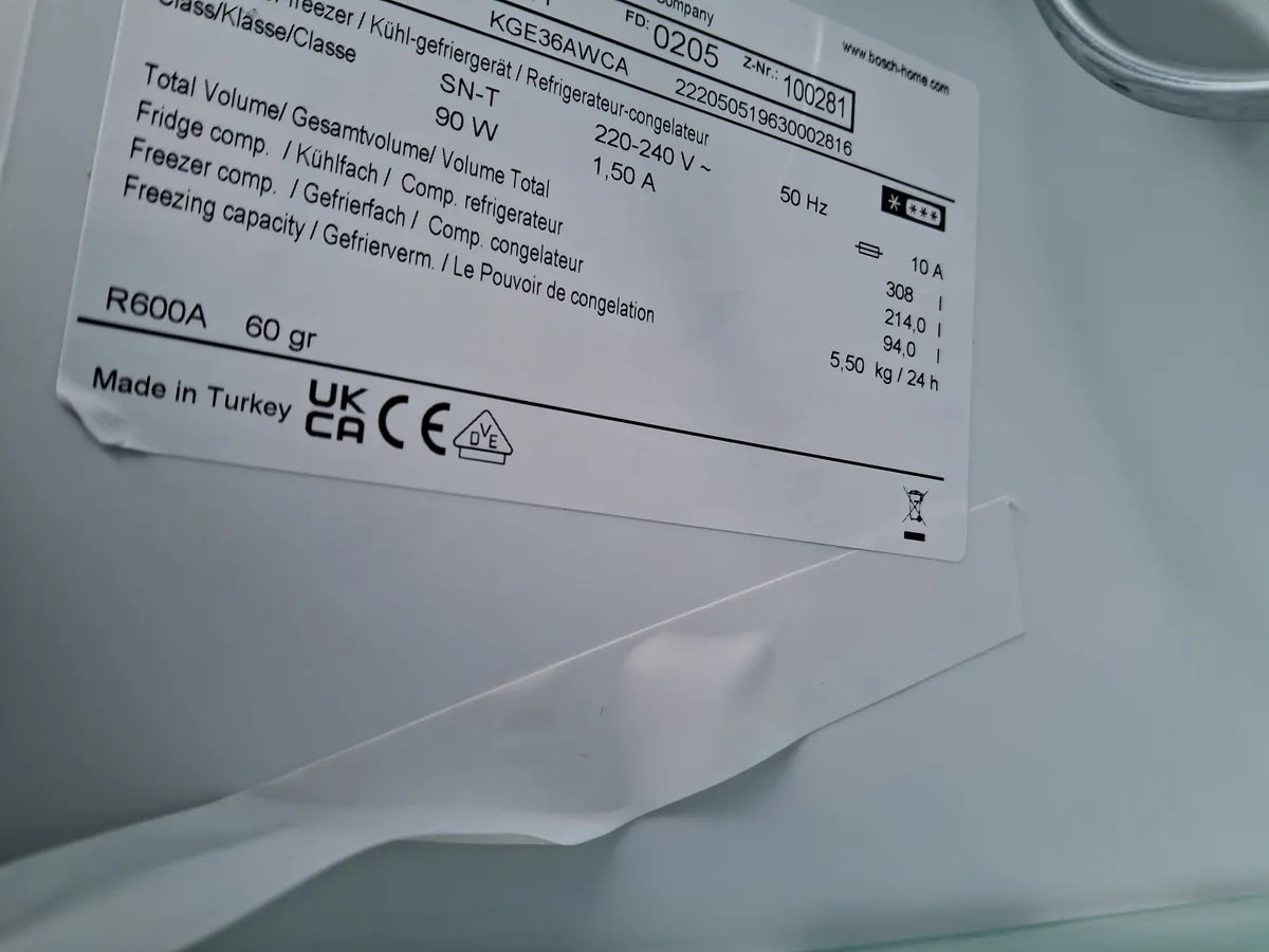 0874085106EX DISPLAY BRAND NEW FRIDGE AND FREEZER - Image 4