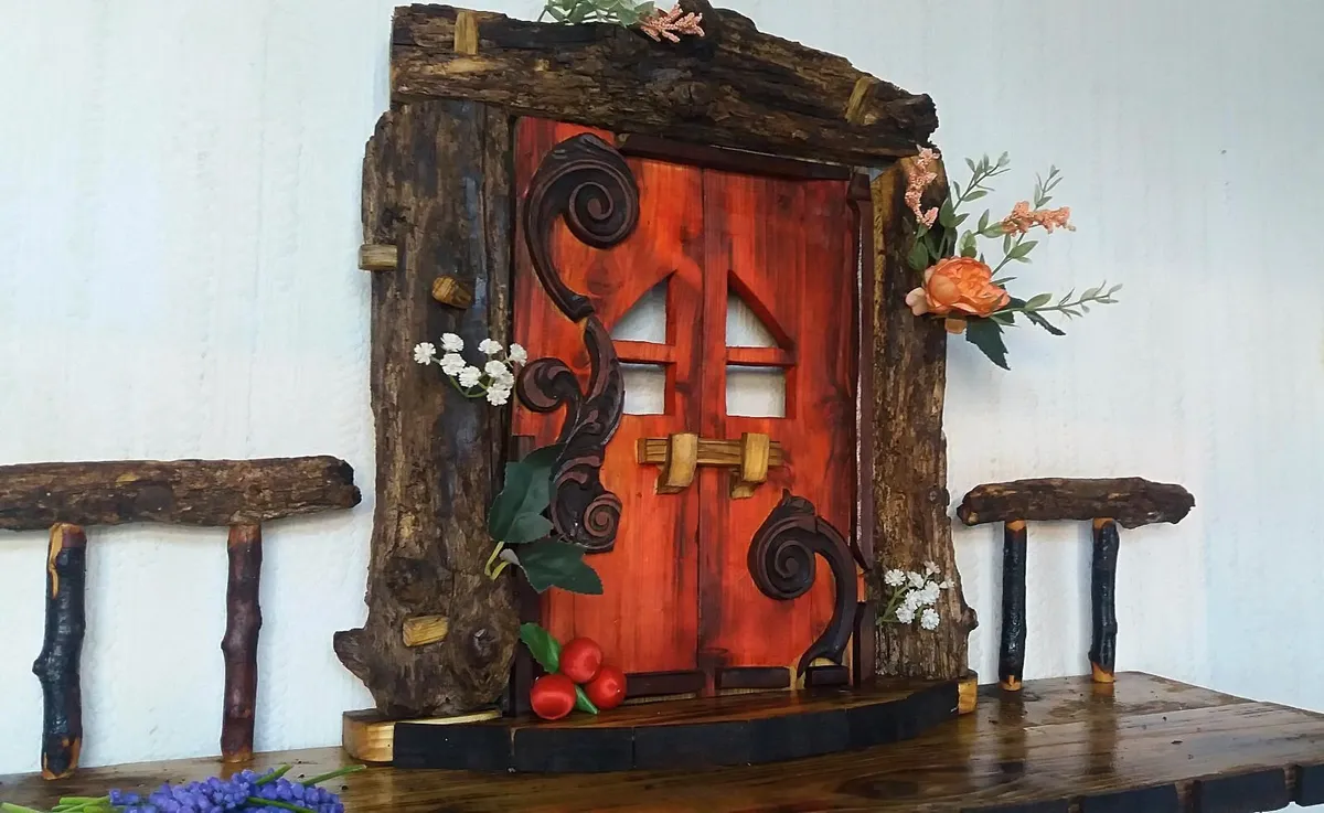 Rustic driftwood enchanted  door floating shelf - Image 3