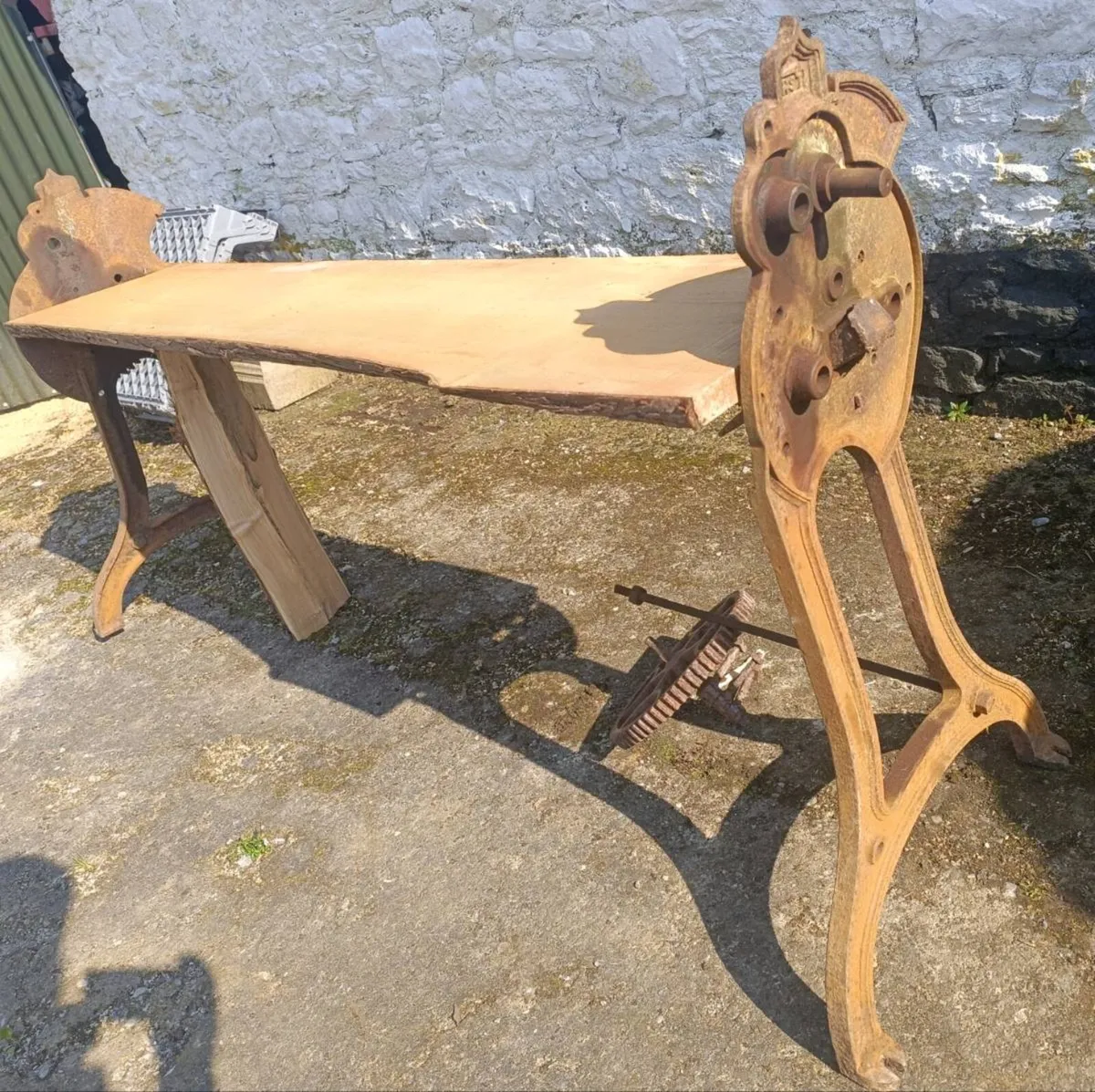 Antique Wheel & Table Legs - Image 4