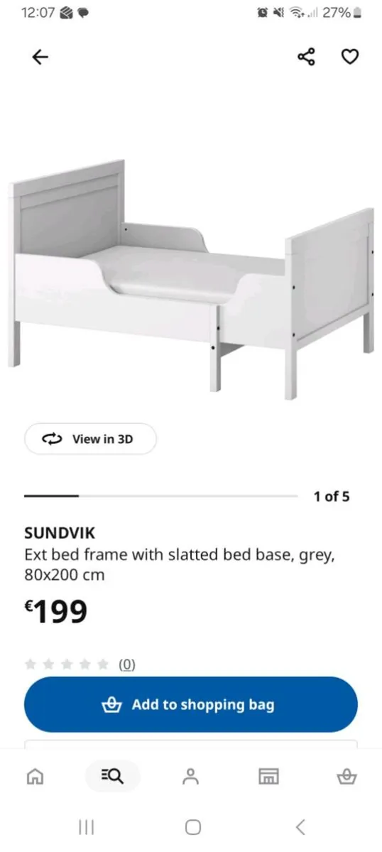 Kids extendable bed ikea SUNDVIK model brown - Image 4