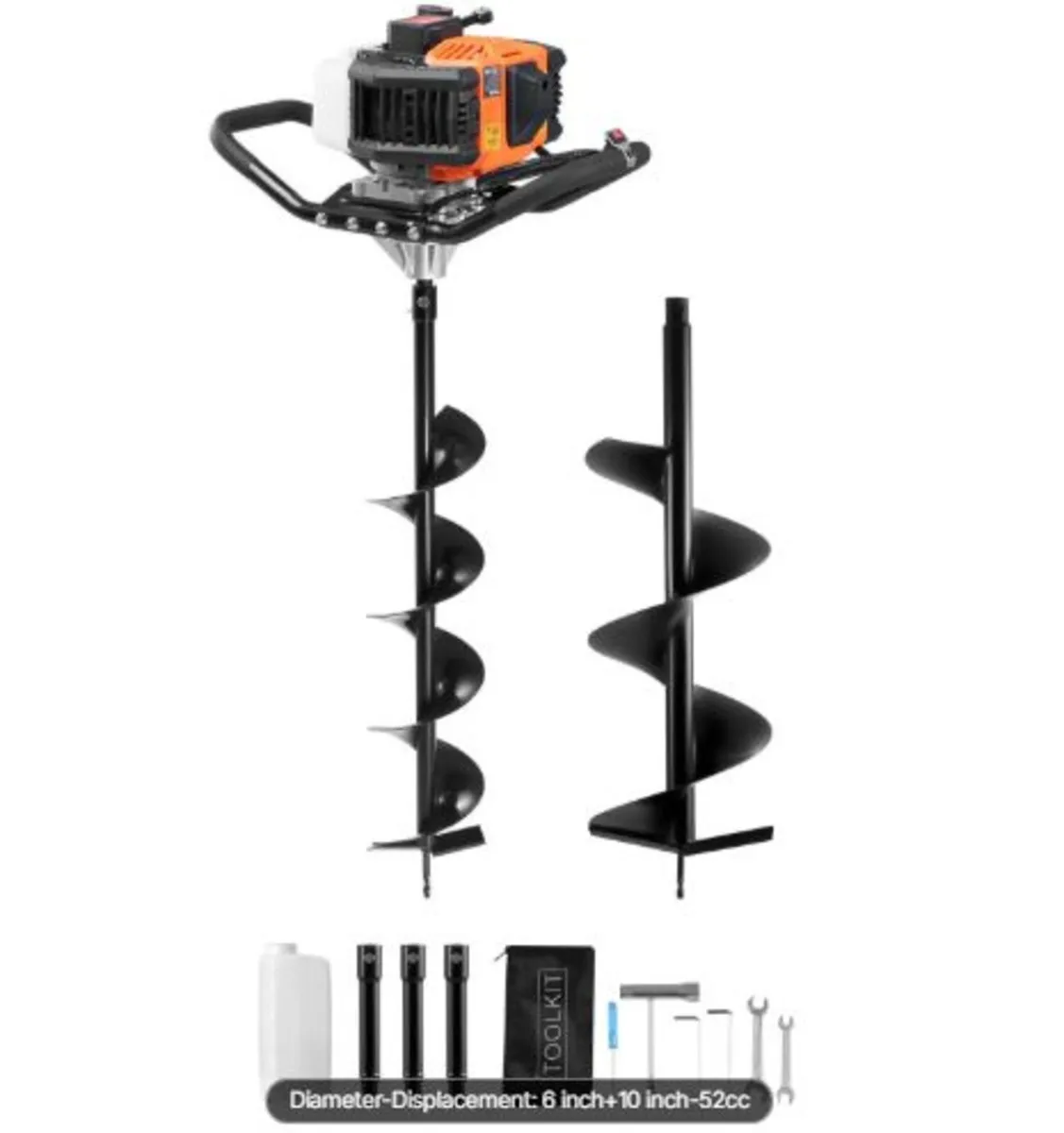 Post Hole Digger Gas Powered, 52CC 1450W Earth - Image 1