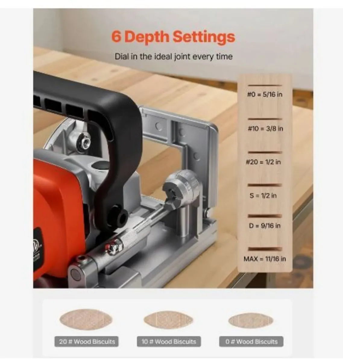 Biscuit Plate Joiner, 5.9A, Plate Joiner Tool Kit - Image 3