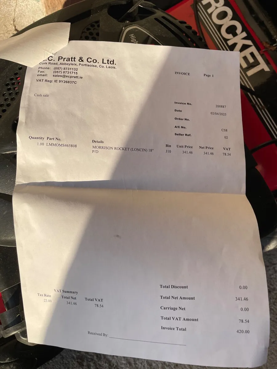 1yr MORRISON lawn mower (€625 new) - Image 3