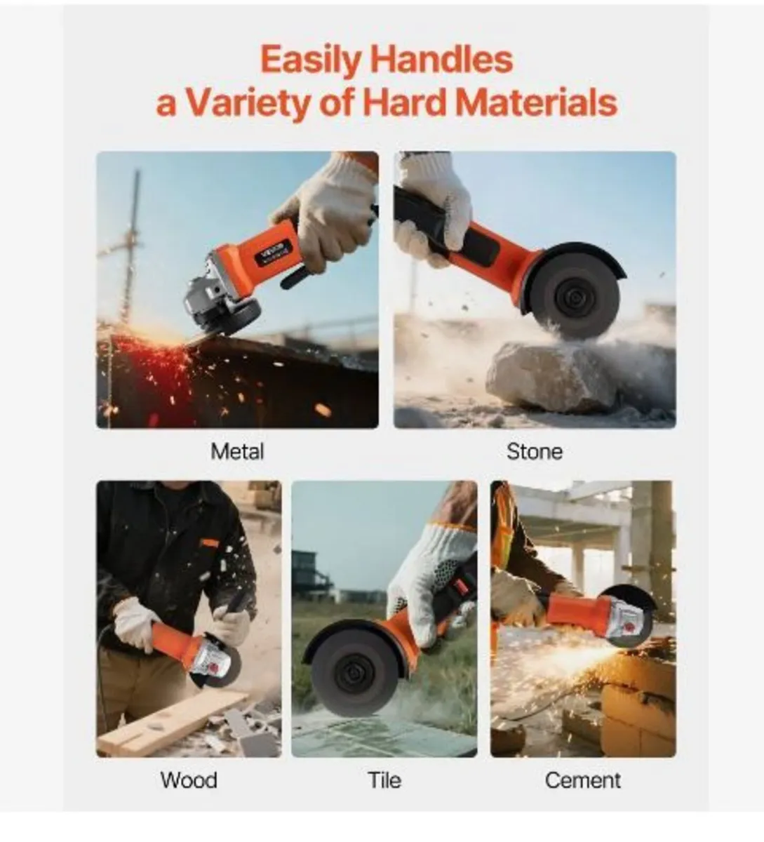 Angle Grinder, 114.3mm Electric Grinder Power - Image 4