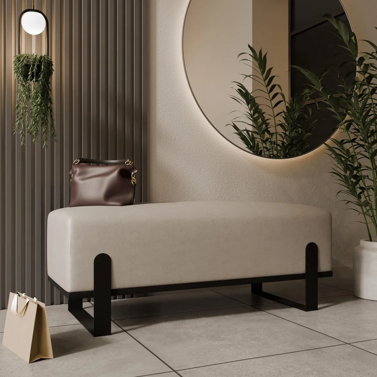 Aria Contemporary Velvet Bench – Luxurious Seating - Image 4