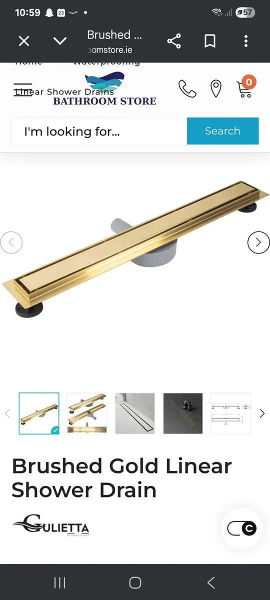 Brass linear drain NEW