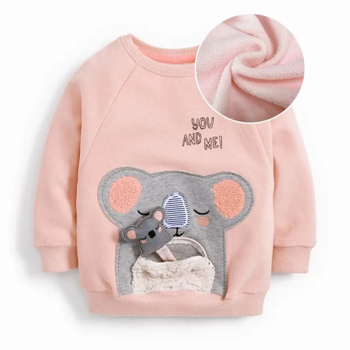 Girls Kids Fleece Jumper Top Winter 3y/o - Image 1