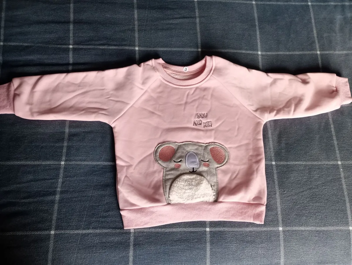 Girls Kids Fleece Jumper Top Winter 3y/o - Image 4