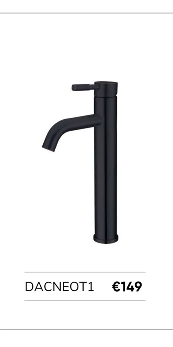 Tall Matt Black bathroom Tap