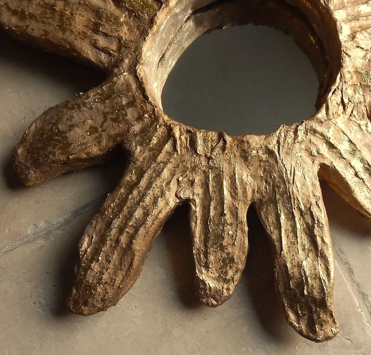 Vintage Papier Mache Wall Mirror - Image 4