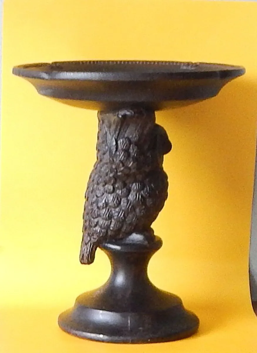 Large Owl Design Pillar Candle Holder - Image 2