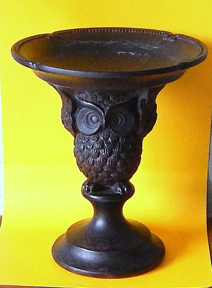Large Owl Design Pillar Candle Holder - Image 3