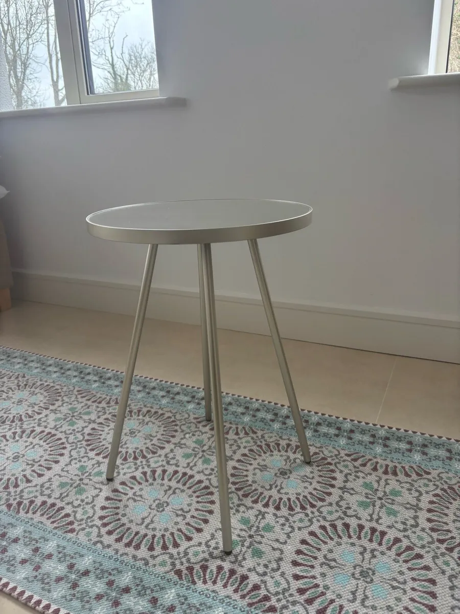 Metal & Glass - Round Side Table - Image 2