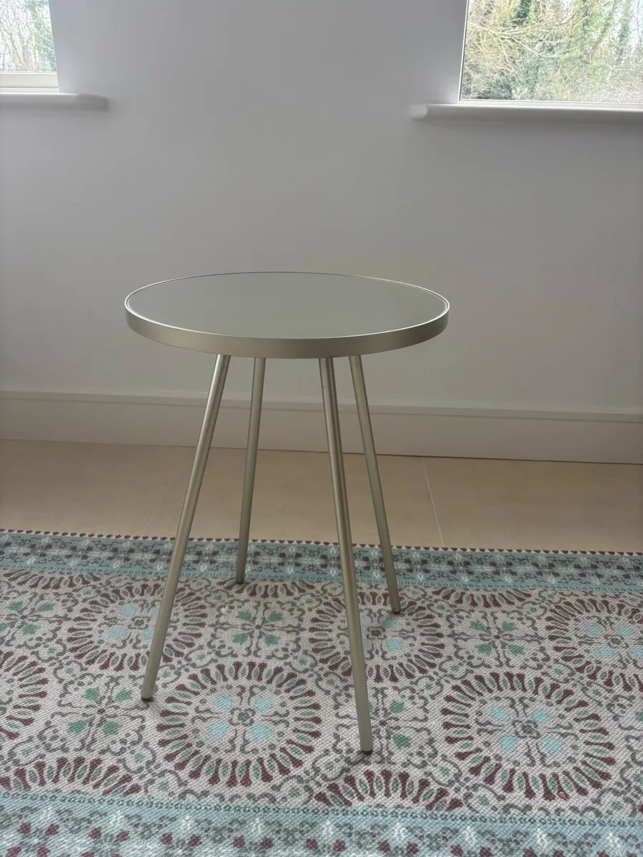 Metal & Glass - Round Side Table - Image 1