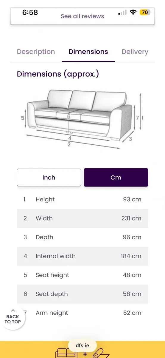 Blue Velvet 4 Seater Couch - Image 2