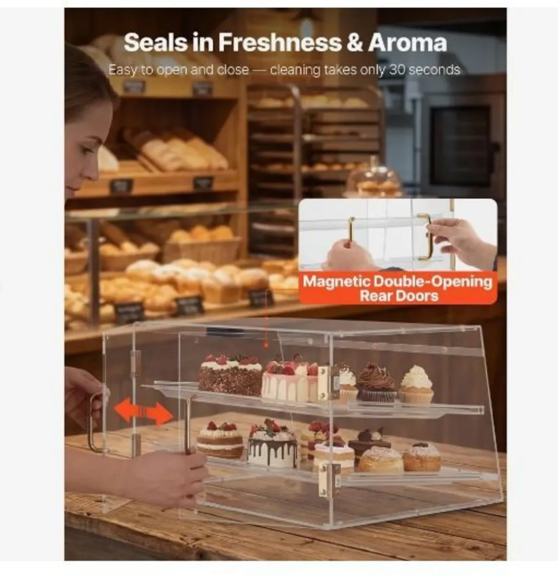 Bakery Display Case, 2-Tier Commercial - Image 4