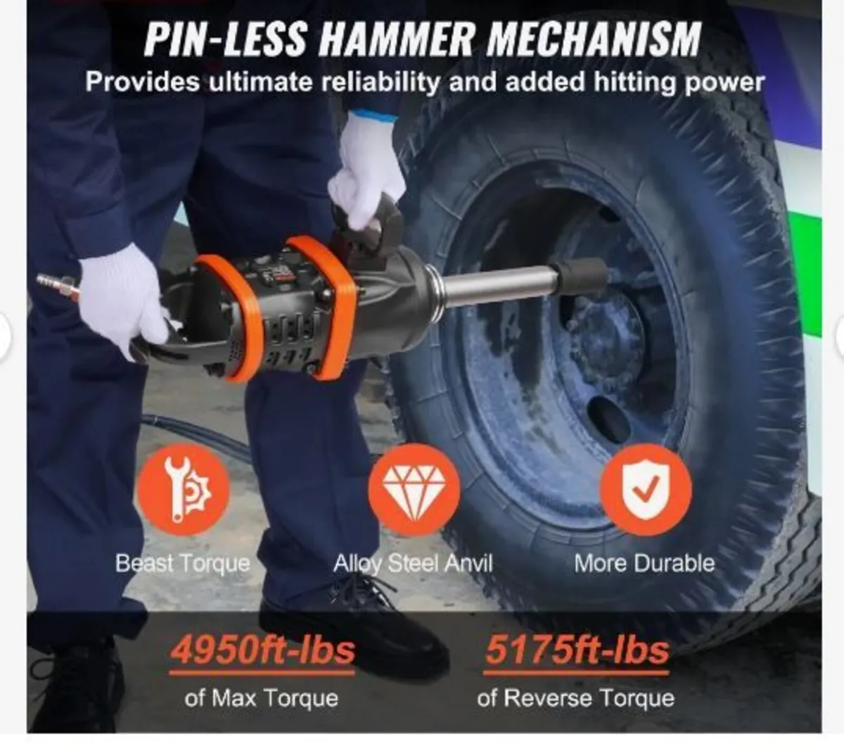 2.5 cm Air Impact Wrench - Image 2