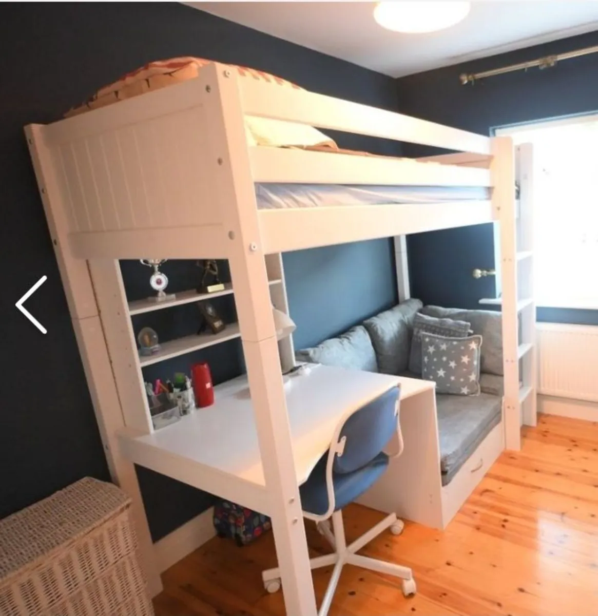 Single Bunk bed, coach and desk