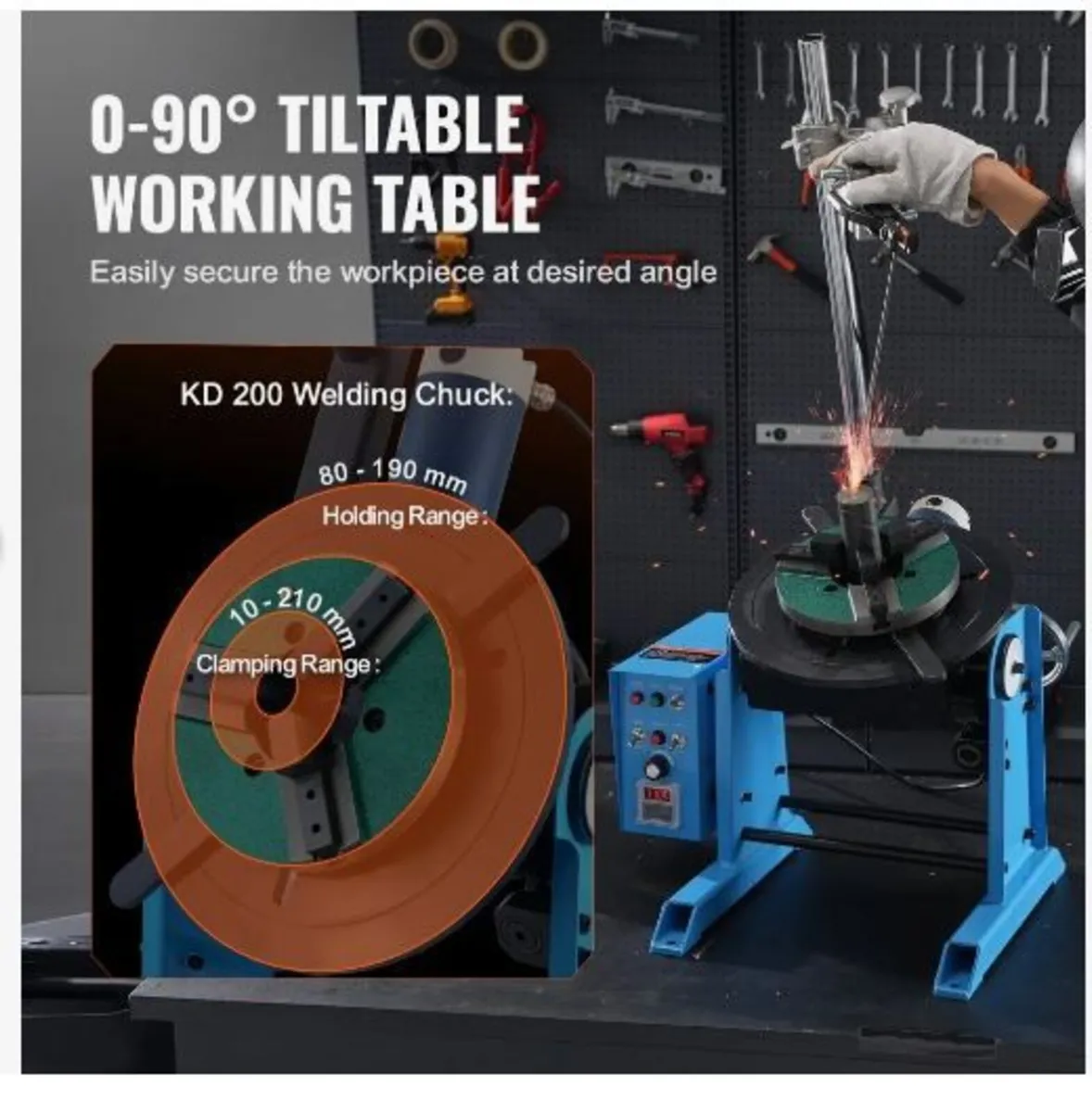 Rotary Welding Positioner 50KG, 0-90° Welding - Image 4