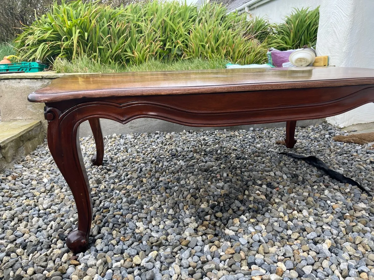 Mahogany coffee table. Antique. , - Image 4